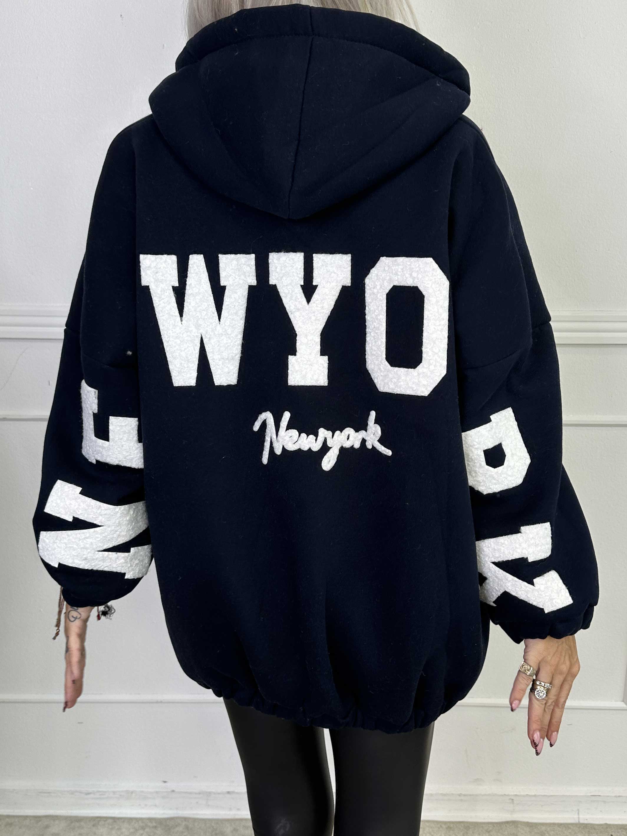 Iverna - Blød oversize hoodie med tekst